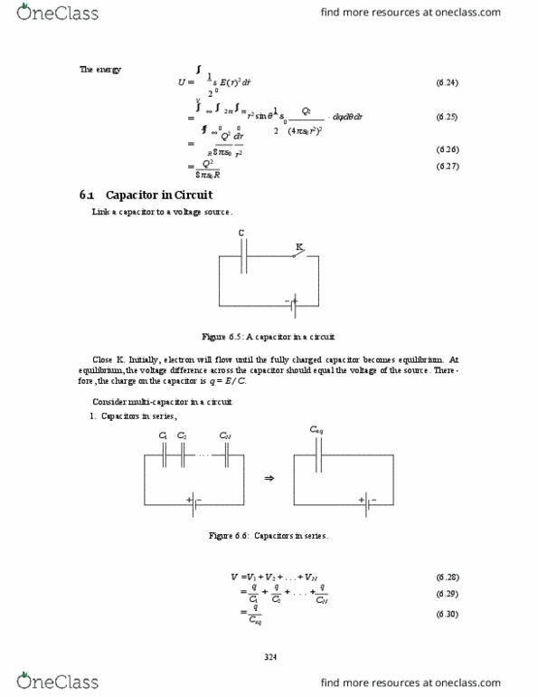 ECE106 Lecture Notes - Lecture 50: Capacitor, Voltage Source thumbnail