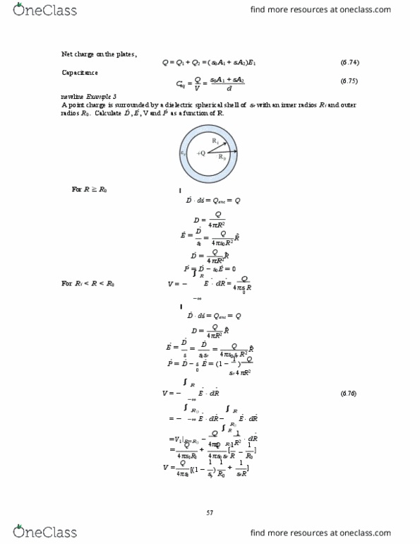 ECE106 Lecture Notes - Lecture 57: Dielectric, Newline thumbnail