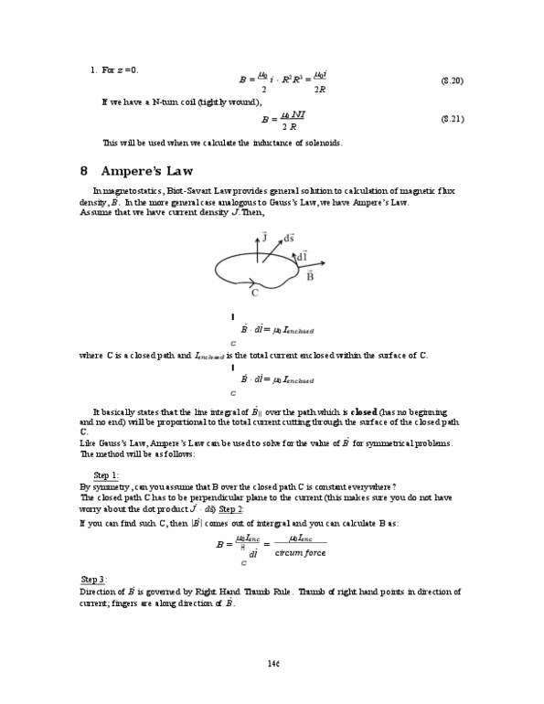 ECE106 Lecture Notes - Lecture 66: Magnetic Field, Magnetostatics, Dot Product thumbnail