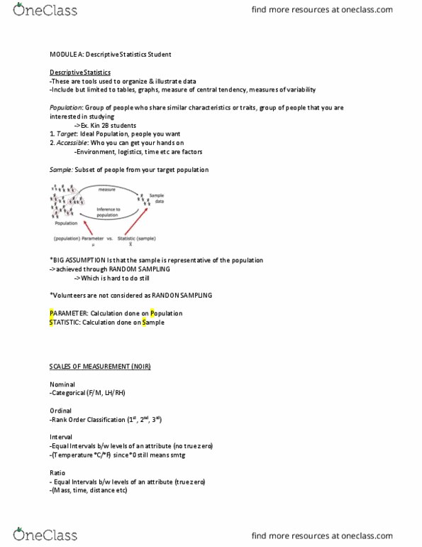 KIN232 Lecture Notes - Lecture 1: Gonadotropin-Releasing Hormone, Central Tendency, Unimodality thumbnail