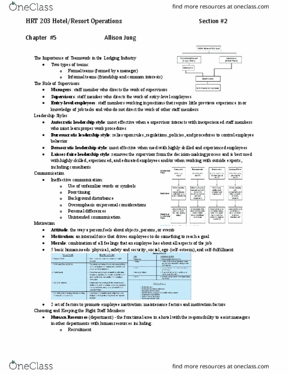 HRT 203 Lecture 3: Chapter 5 Notes thumbnail