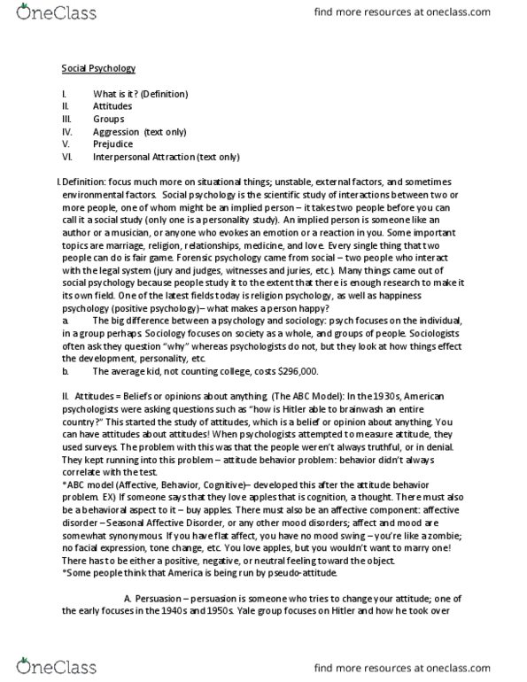 PSY 110 Lecture Notes - Lecture 6: Seasonal Affective Disorder, Forensic Psychology, Reduced Affect Display thumbnail