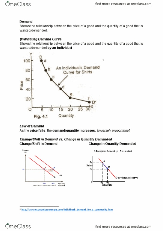 ECON 1011 Lecture Notes - Lecture 4: Demand Curve, Gotland Regiment cover image