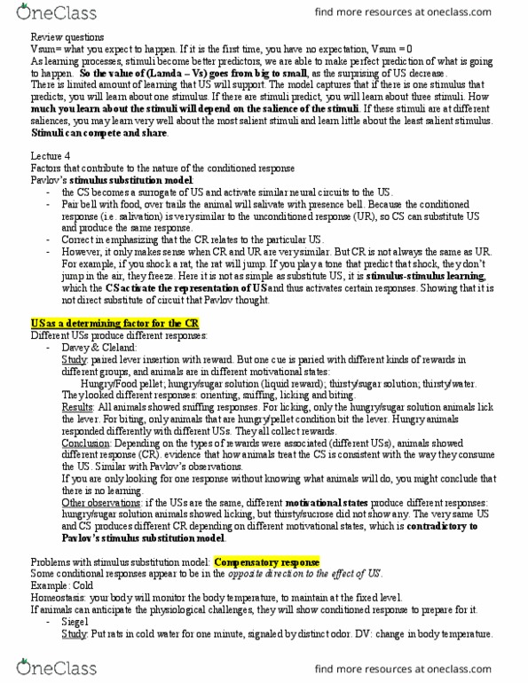 PSY260H1 Lecture Notes - Lecture 4: Substitution Model, Homeostasis, Mortality Rate thumbnail