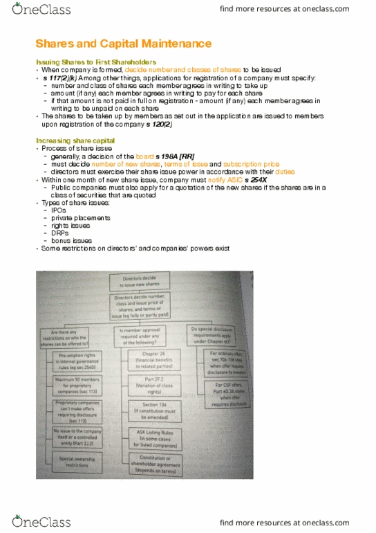 BLAW20001 Lecture Notes - Lecture 11: Listing Rules, Employee Stock Ownership Plan, Extraordinary Resolution thumbnail
