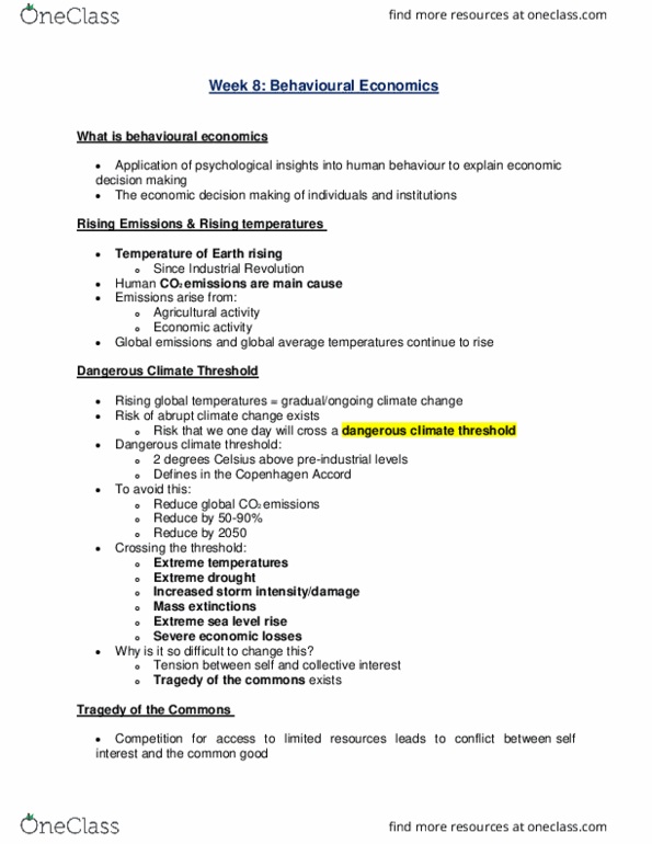 PSYC2212 Lecture Notes - Lecture 8: Avoiding Dangerous Climate Change, Earth Summit, Abrupt Climate Change thumbnail