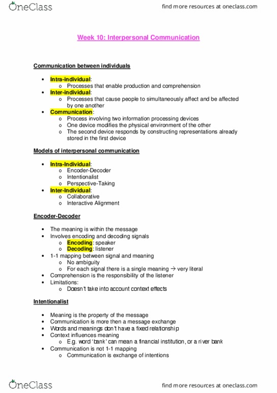 PSYC2212 Lecture Notes - Lecture 10: Functionalism Versus Intentionalism, Referring Expression, Interpersonal Communication thumbnail