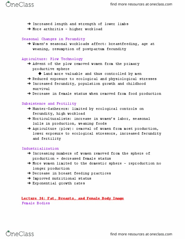 CAS AN 263 Lecture Notes - Lecture 24: Fecundity, Weaning, Exponential Growth thumbnail