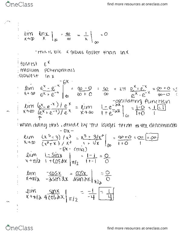 MATH242 Lecture 3: Discussion Section: L'Hopital's Rule pg 2 cover image
