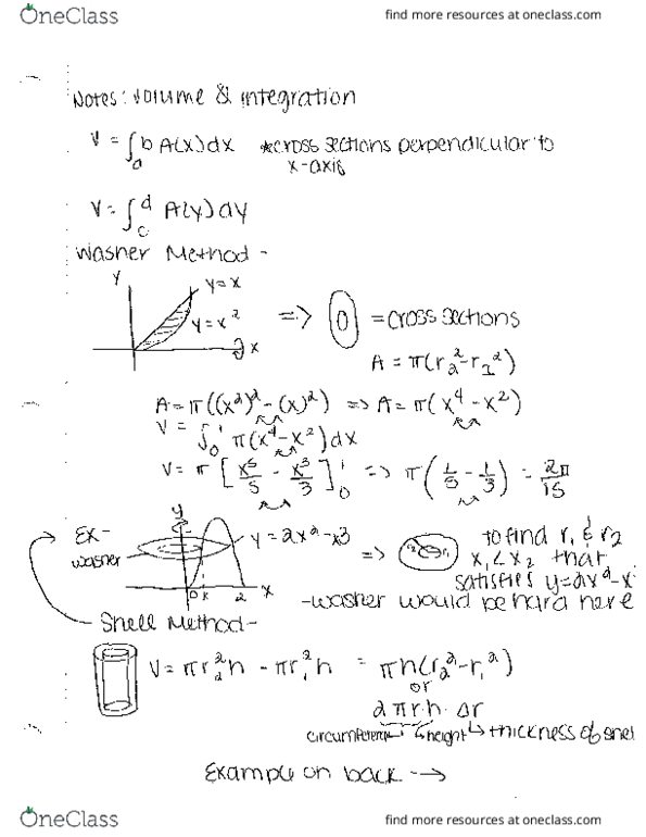 MATH242 Lecture 6: Volume and Integration pg 3 cover image