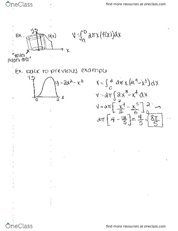 MATH242 Lecture 6: Volume and Integration pg 4 cover image