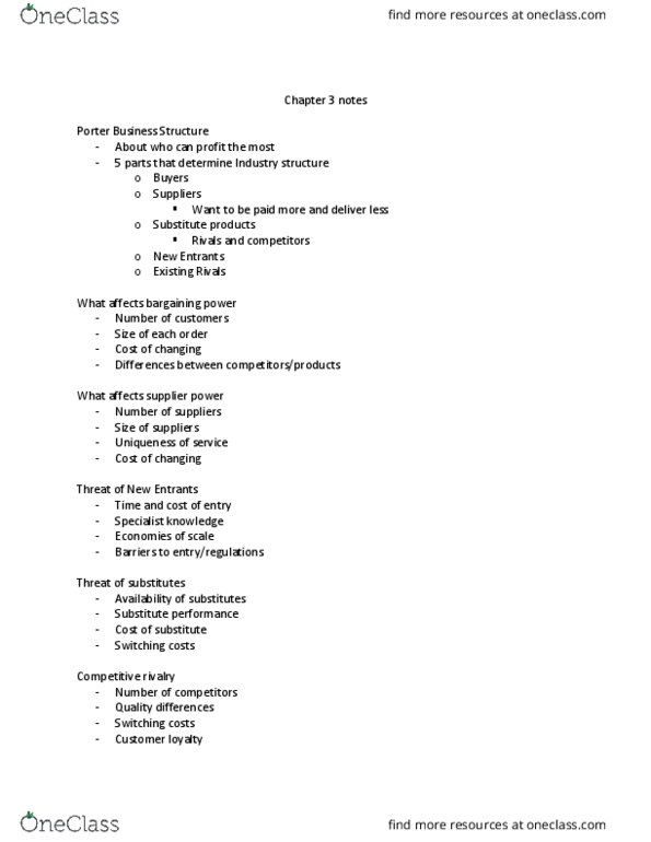 BUS-K 201 Lecture Notes - Lecture 3: Switching Barriers, Information System, Value Chain thumbnail