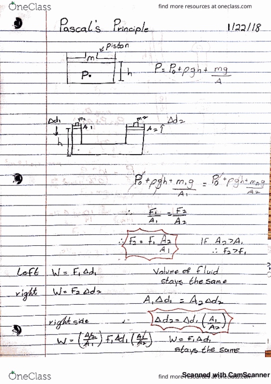 PHY 206 Lecture 2: Pascal’s Principle thumbnail