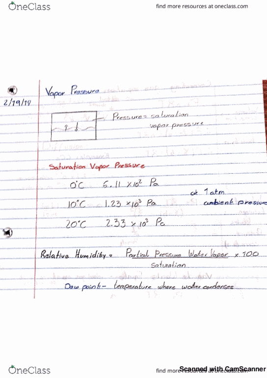 PHY 206 Lecture 10: Vapor Pressure thumbnail