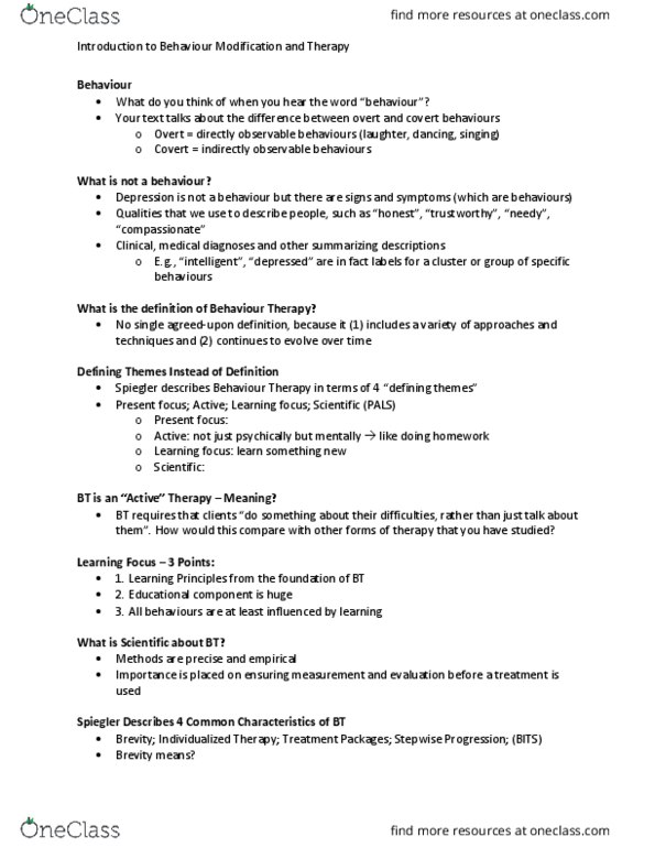 PSYC 4030 Lecture Notes - Lecture 1: Focus 3, Token Economy thumbnail