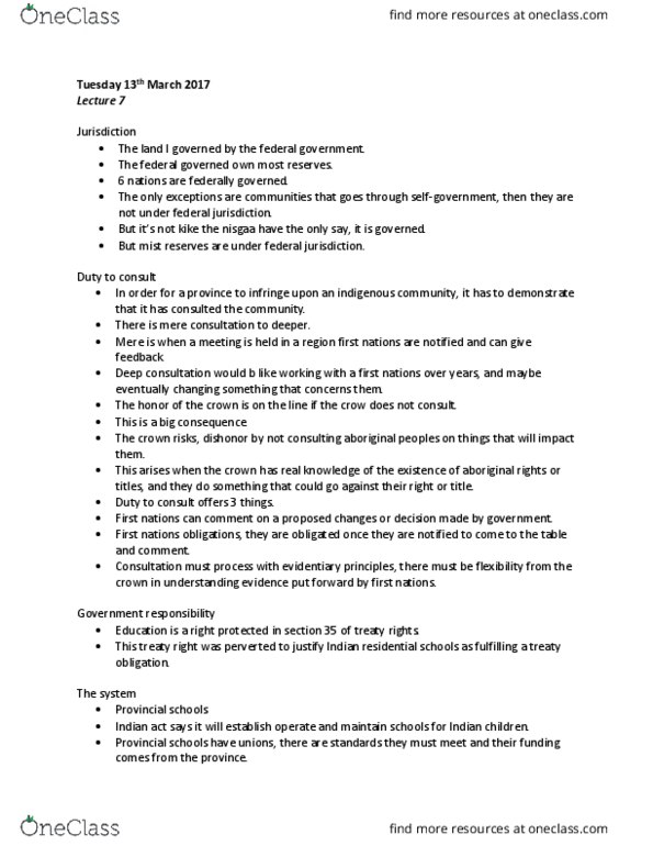 INDIGST 1AA3 Lecture Notes - Lecture 7: Canadian Indian Residential School System, Education In Sri Lanka, Kike thumbnail