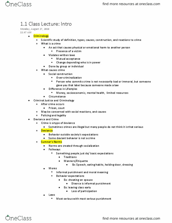 SOC 306 Lecture Notes - Lecture 1: White-Collar Crime thumbnail