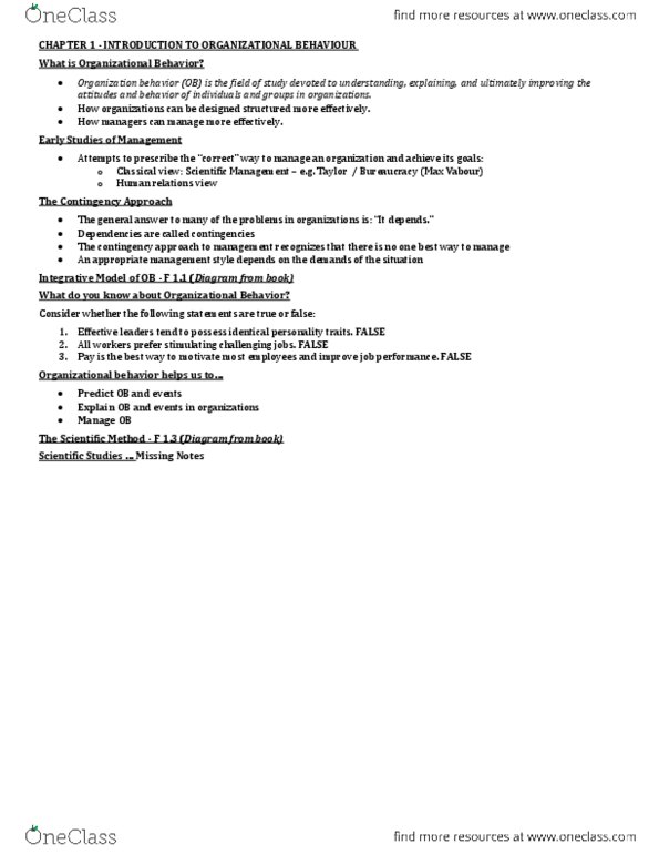 ADM 2336 Chapter Notes - Chapter 1-14: Organizational Commitment, Job Satisfaction, Employee Assistance Program thumbnail