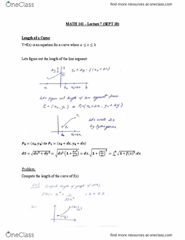 MATH 141 Lecture Notes - Fall 2018 Lecture 7 - Interval (mathematics) cover image