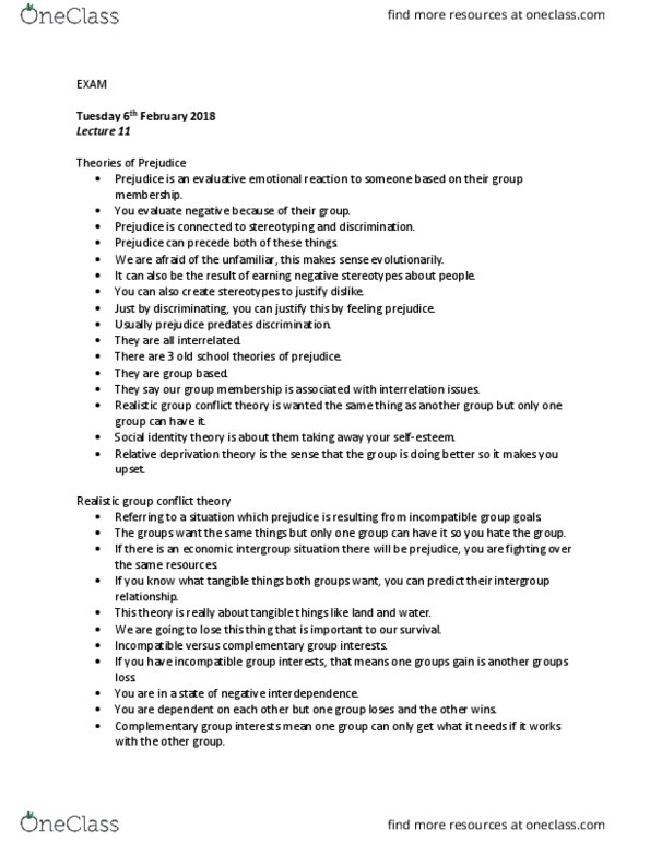 PSYCH 3CD3 Lecture Notes - Lecture 11: Relative Deprivation, Pearl Harbor thumbnail