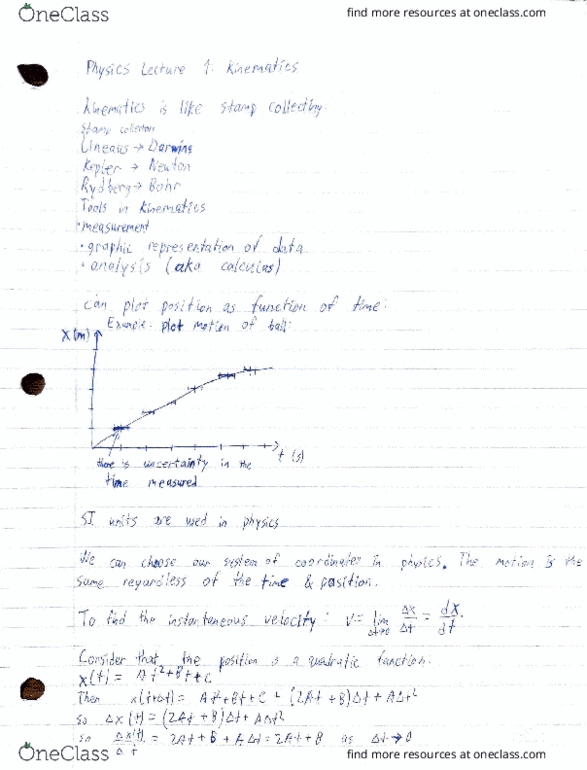 PHY151H1 Lecture 1: Phy151 Lecture 1: Kinematics (Basic motion, distance, velocity, acceleration) thumbnail