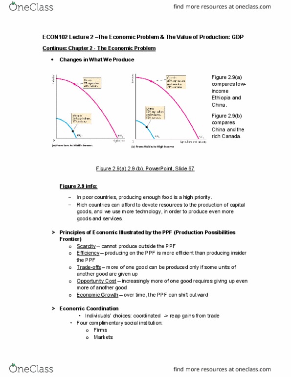 ECON102 Lecture Notes - Lecture 2: Opportunity Cost, Microsoft Powerpoint, Intermediate Good cover image