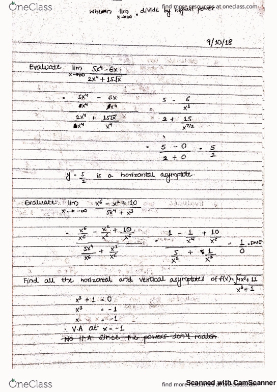 MATH 1131Q Lecture 7: Math notes 9/10 cover image