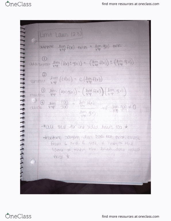 MATH 1300 Lecture 4: MATH 1300 Chapter 1 Notes (2.1-2.5) cover image