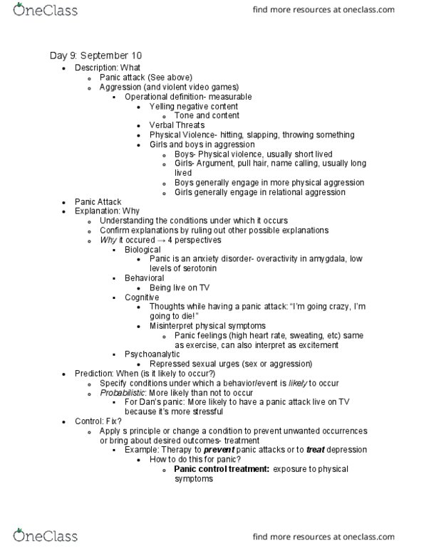 PSY-P 101 Lecture Notes - Lecture 9: Relational Aggression, Operational Definition, Anxiety Disorder thumbnail