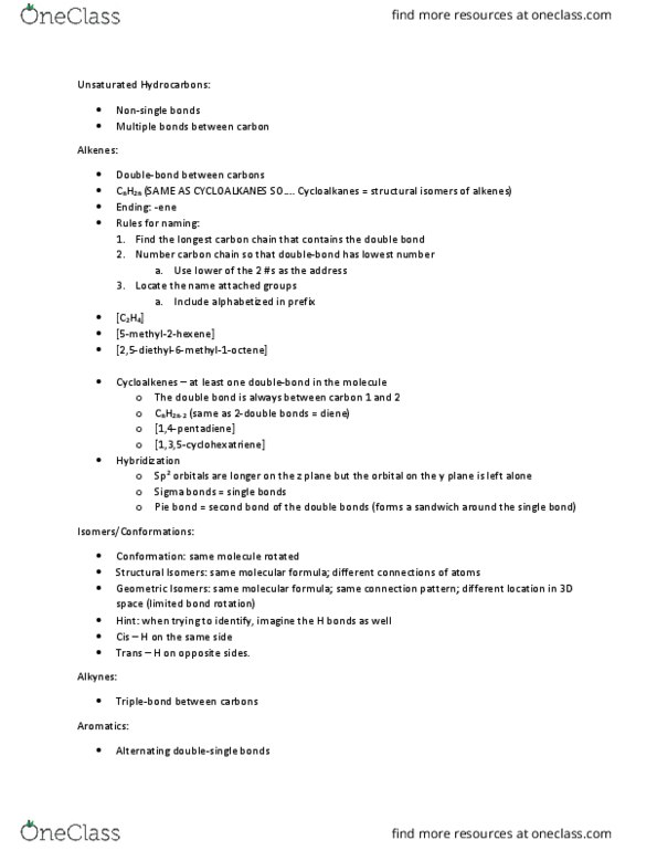 CAS CH 172 Lecture Notes - Lecture 4: Electrophile, Halogenation, Nucleophile thumbnail