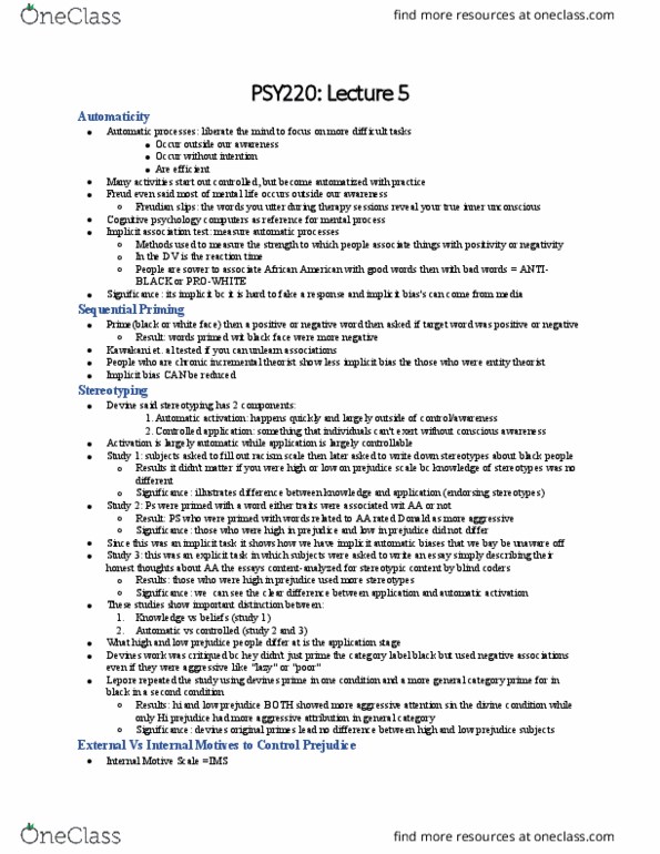 PSY220H1 Lecture 5: Lecture 5 thumbnail