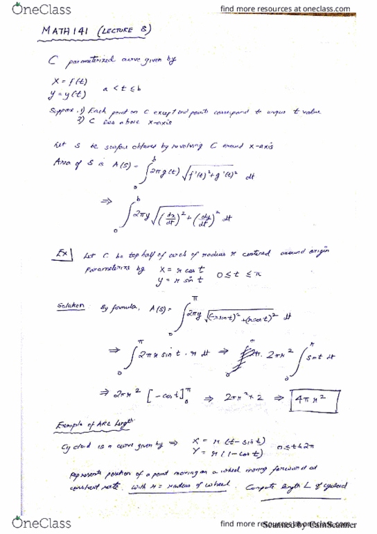 MATH 141 Lecture 8: MATH 141 - Lecture 8 - Sept 12 cover image