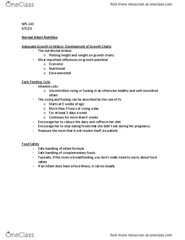 NFS 143 Lecture Notes - Lecture 3: Stratus Cloud, Infant Formula thumbnail