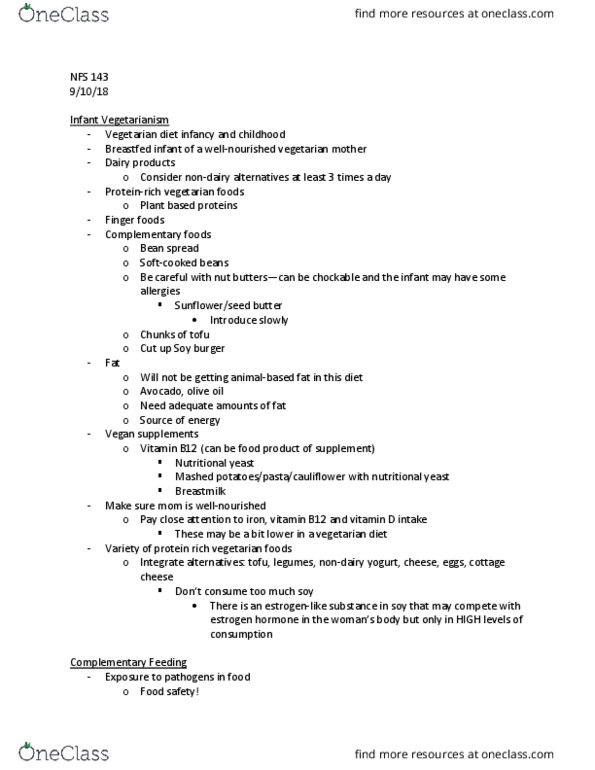 NFS 143 Lecture Notes - Lecture 4: House Foods, Food Safety, Cottage Cheese thumbnail