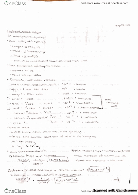 PHY 110 Lecture 1: Units and Metric System thumbnail