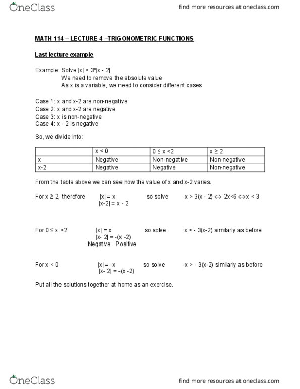 MATH114 Lecture Notes - Lecture 4: Pythagorean Theorem, Quadratic Equation, Farad thumbnail