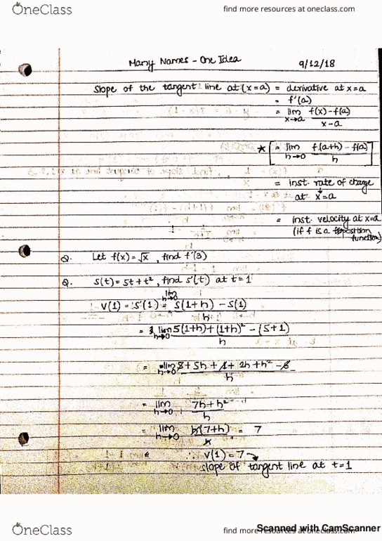 MATH 1131Q Lecture 8: Math Notes 9/12 cover image