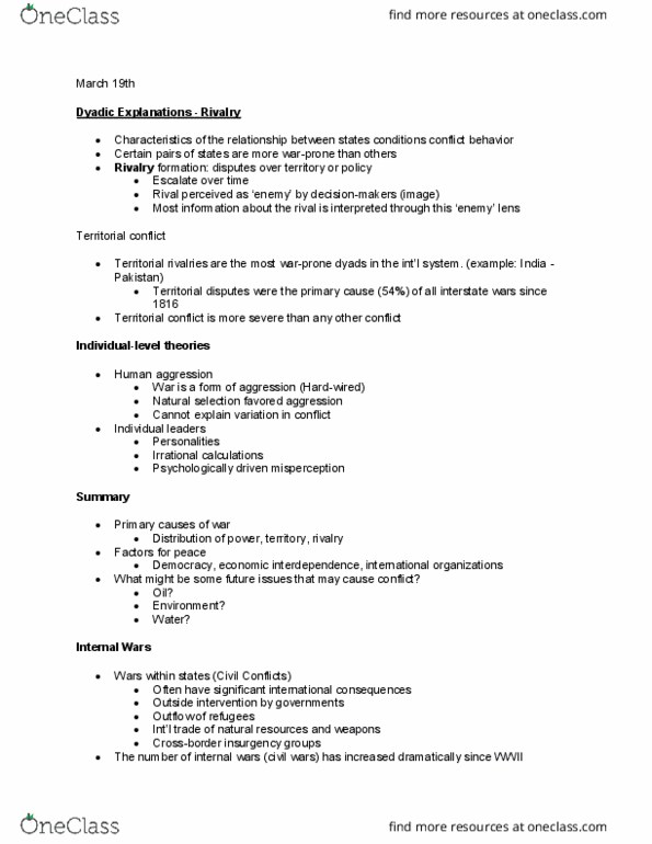 PSC 116G Lecture Notes - Lecture 8: Kurdistan Workers' Party, Ethnic Conflict, Lybia thumbnail