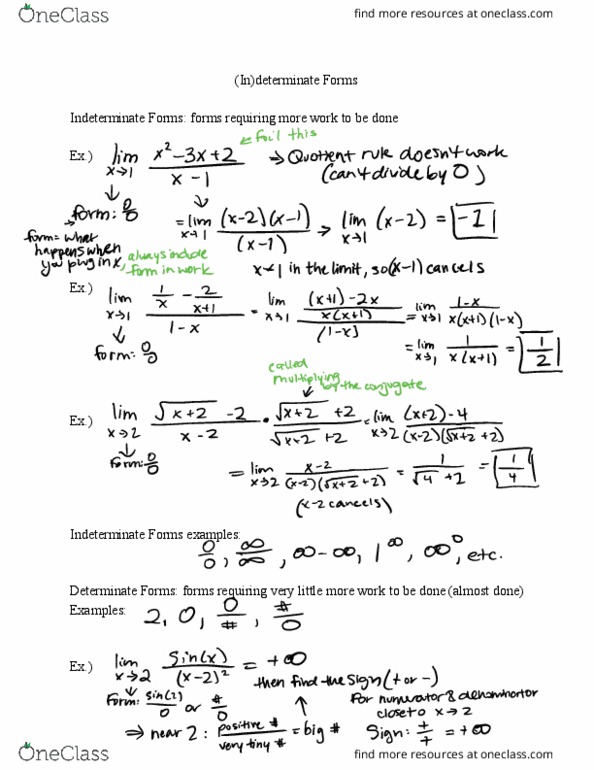 MATH 1151 Lecture 4: MATH 1151 Lecture 4 - (In)determinate Forms cover image