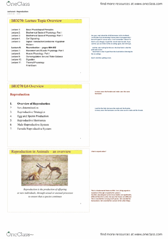 BIO270H1 Lecture 6: Lecture 6 - Reproduction.pdf thumbnail