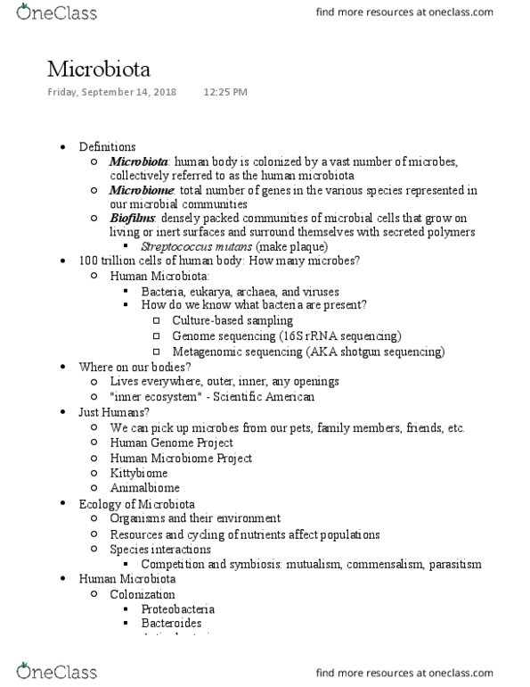 BIOS 2210 Lecture Notes - Lecture 7: Actinomyces, Actinobacteria, Cytophaga thumbnail