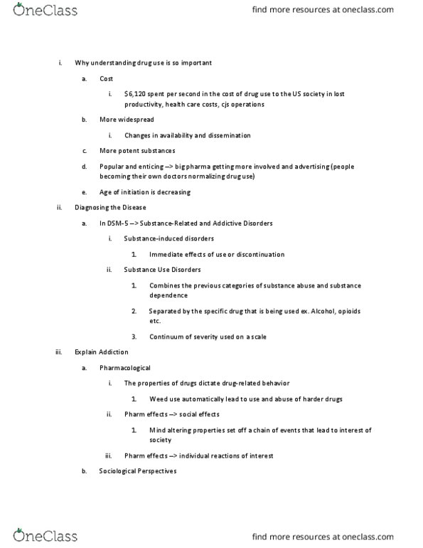 CRIM 3450 Lecture Notes - Lecture 3: Pharmaceutical Industry, Substance Dependence, Sociological Perspectives thumbnail