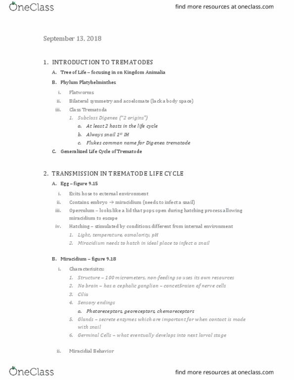 01:146:328 Lecture Notes - Lecture 4: Cecum, Polyembryony, Syncytium thumbnail