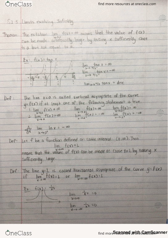 MAT 125 Lecture 8: Continue of limits involving infinity cover image