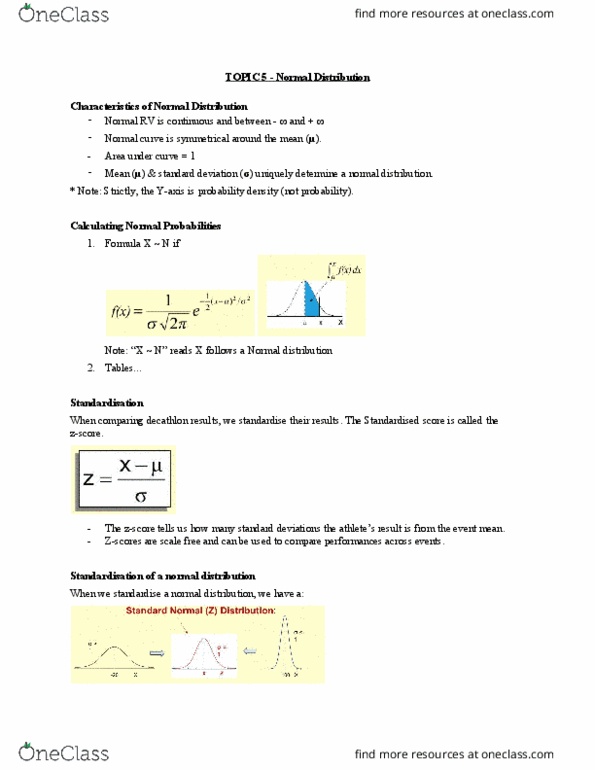 BSB123 Lecture Notes - Lecture 5: Standard Deviation thumbnail