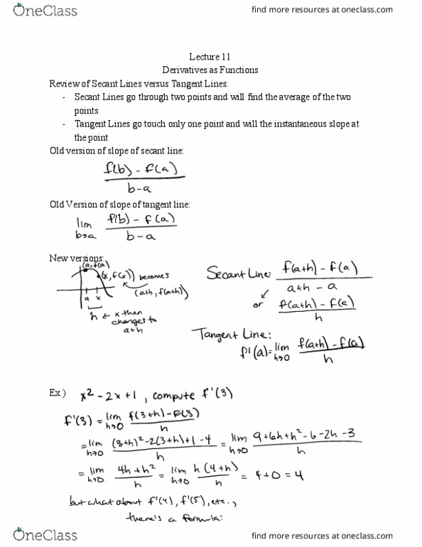 MATH 1151 Lecture Notes - Lecture 11: Olx, Trigonometric Functions cover image