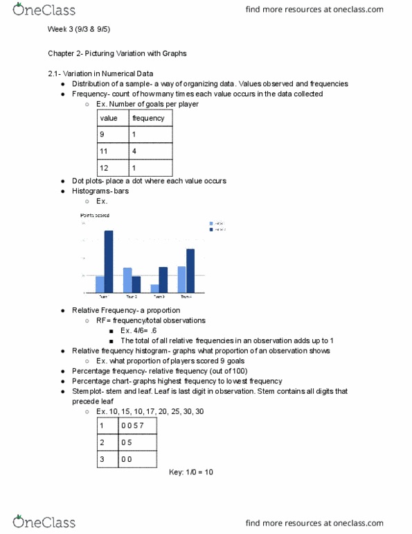 MATH 10041 Lecture Notes - Lecture 3: Histogram thumbnail