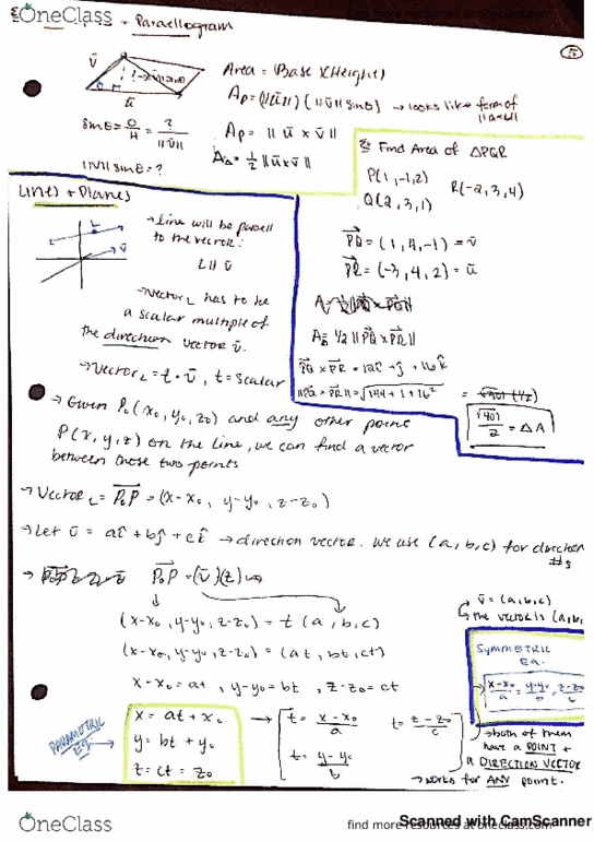 MATH 241 Lecture 16: equation of a line thumbnail