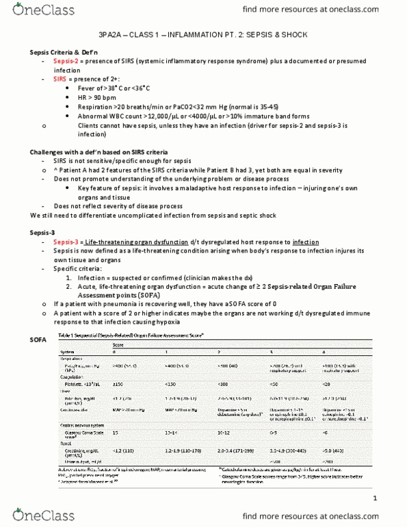 NURSING 3PA2 Lecture Notes - Lecture 1: Tachypnea, Myocardial Infarction, Fluid Replacement thumbnail