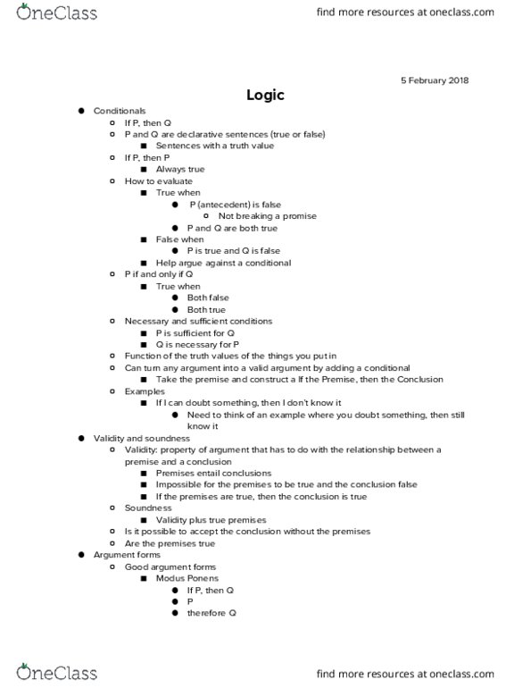 PHIL 1000 Lecture Notes - Lecture 3: Fallacy, Hypothetical Syllogism, Copernican Revolution thumbnail